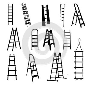 ladders silhouettes