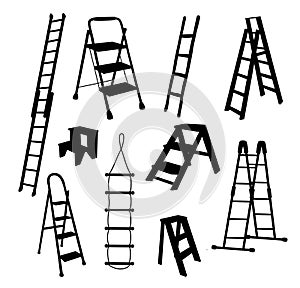 ladders silhouettes
