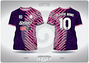 EPS jersey sports shirt vector.Color salad under the iron plate pattern design, illustration, textile background for round neck