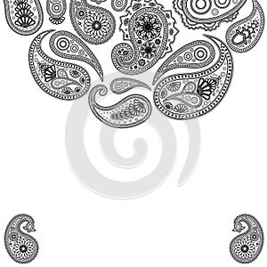 Paisley surface. Vector abstract background