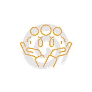 eps10 vector inclusion social equity line art icon. photo