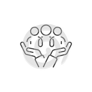 eps10 vector inclusion social equity line art icon. photo