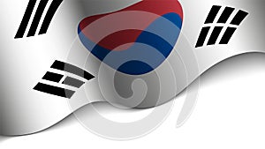 EPS10 Vector Patriotic heart with flag of SouthKorea photo