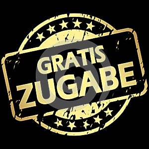 gold stamp with Banner free addition (in german photo