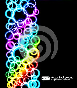 Eps10 bright light effects blue background