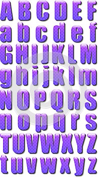 Eps10 glossy alphabet
