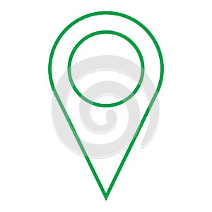 eps10 green vector point of location line icon