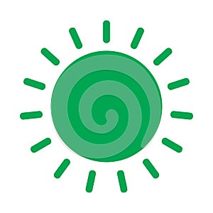 eps10 green vector sun icon