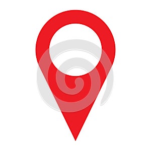 eps10 red vector point of location solid icon