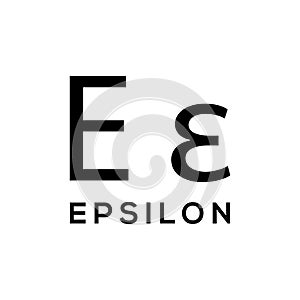Epsilon Greek alphabet design trendy