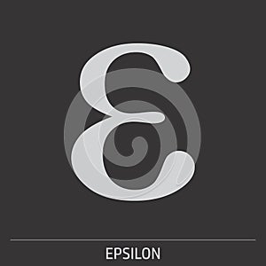 Epsilon greek letter icon