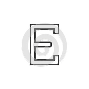 Epsilon letter outline icon
