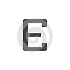 Epsilon letter vector icon photo