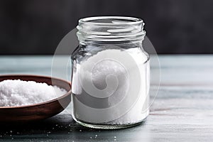 epsom salt in a glass jar