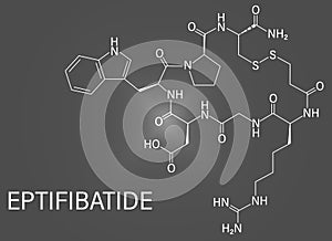 Eptifibatide molecule. Skeletal formula. photo