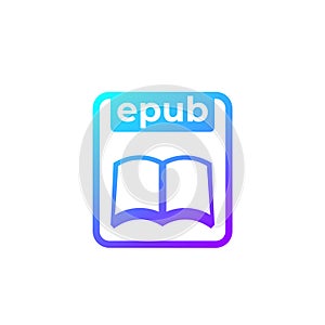 epub file, e-book format icon