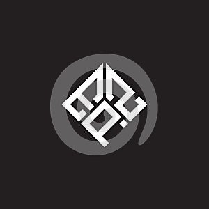 EPZ letter logo design on black background. EPZ creative initials letter logo concept. EPZ letter design