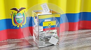Equador - ballot box - voting, election concept