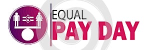 Equal Pay Day Vector Illustration