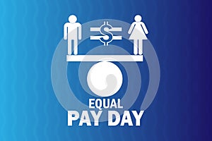 Equal Pay Day Vector Template Design Illustration