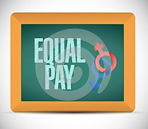 Equal pay message illustration design