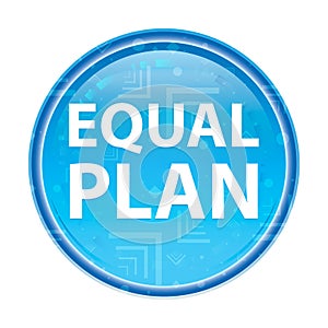 Equal Plan floral blue round button