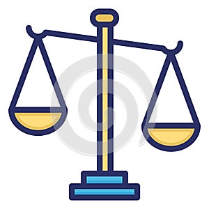 Equality, judiciary symbol  Isolated Vector Icon that can be easily modified or edit
