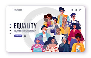 Equality, landing page template.