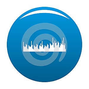 Equalizer audio icon blue vector