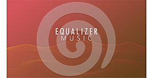 Equalizer background on red fade background