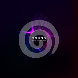 Equalizer concept. Audio wave vibrant effect. Digital color sound curve. Vector illustration