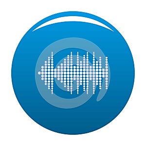 Equalizer effect radio icon blue vector