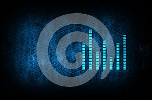 Equalizer icon abstract blue background illustration digital texture design concept