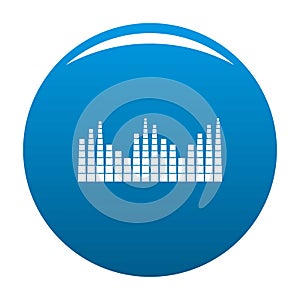 Equalizer level radio icon blue vector