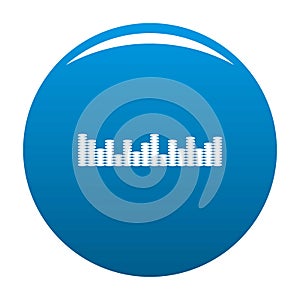 Equalizer music icon blue