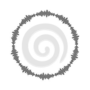 Equalizer music sound wave circle vector symbol icon design.