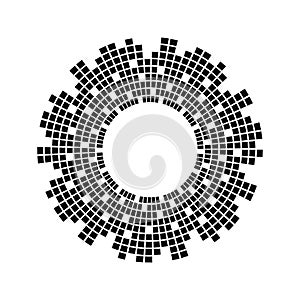 Equalizer music sound wave circle vector symbol icon design. Equalizer icon isolated.