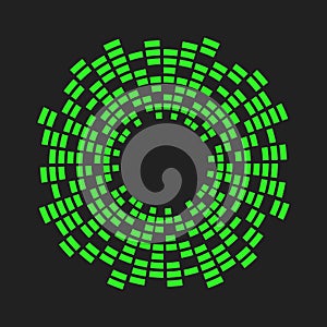 Equalizer music sound wave circle vector symbol icon design. Equalizer icon isolated.