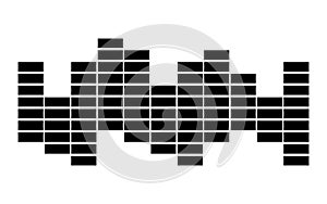 Equalizer music sound wave vector symbol icon design.