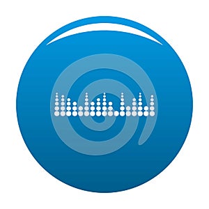 Equalizer musical radio icon blue vector