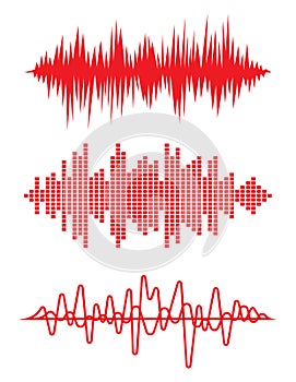 Equalizer pulse heart beats cardiogram