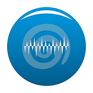 Equalizer pulse icon blue vector