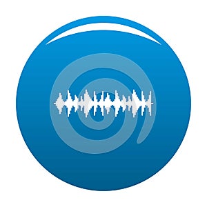 Equalizer song icon blue vector