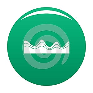 Equalizer sound effect icon vector green