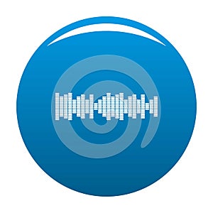 Equalizer sound icon blue vector