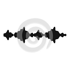 Equalizer sound radio icon, simple black style