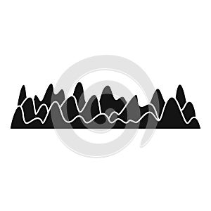 Equalizer sound vibration icon, simple black style