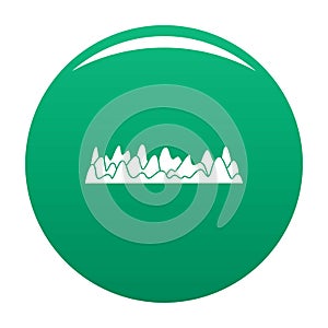 Equalizer sound vibration icon vector green