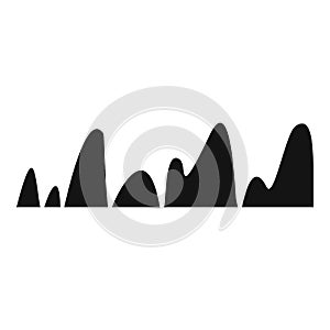 Equalizer tune radio icon, simple black style