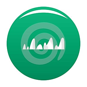 Equalizer tune radio icon vector green